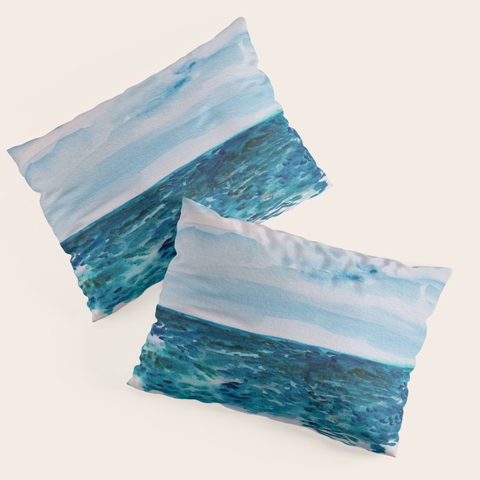 Cabo Beach Mexico Watercolor #1 Pillow Sham Gallery Image 3
