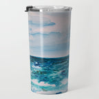 Cabo Beach Mexico Watercolor #1 Travel Mug Gallery Image 3