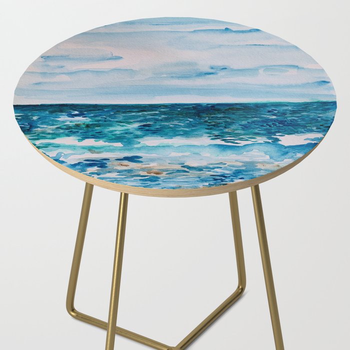 Cabo Beach Mexico Watercolor #1 Side Table Gallery Image 2