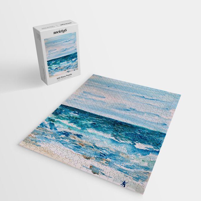 Cabo Beach Mexico Watercolor #1 Jigsaw Puzzle Gallery Image 2