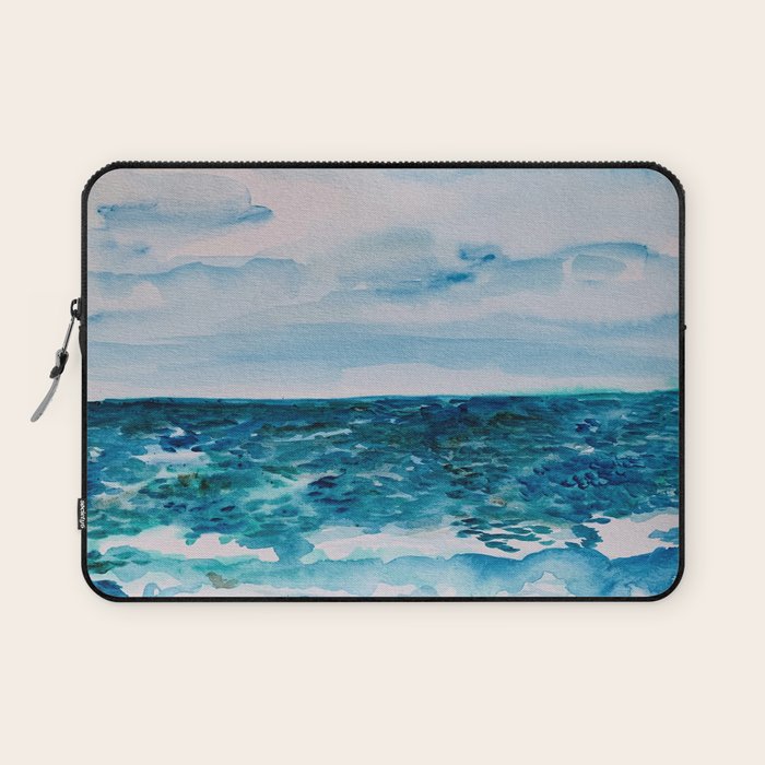 Cabo Beach Mexico Watercolor #1 Laptop Sleeve Gallery Image 1