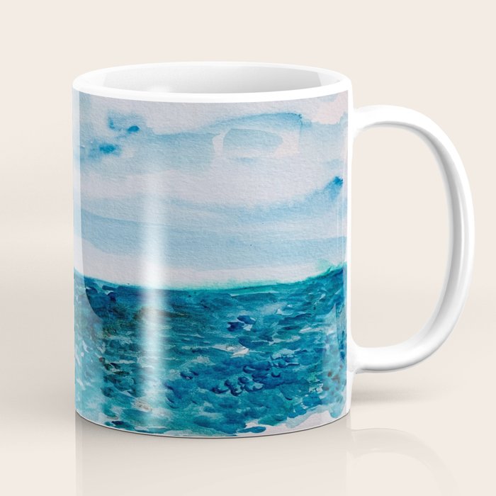 Cabo Beach Mexico Watercolor #1 Coffee Mug Gallery Image 1