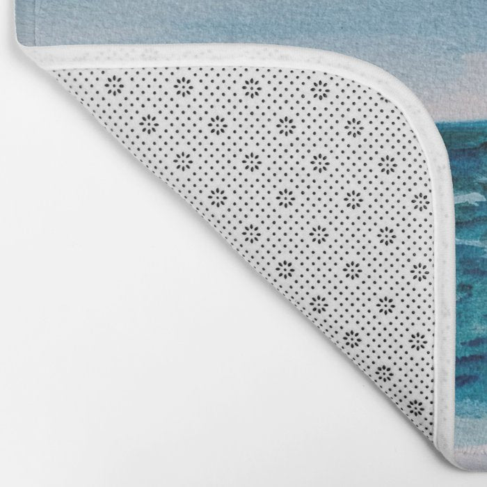 Cabo Beach Mexico Watercolor #1 Bath Mat Gallery Image 2