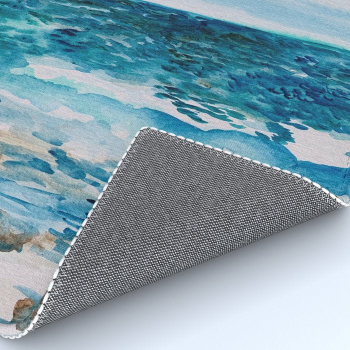 Cabo Beach Mexico Watercolor #1 Rug Gallery Image 4