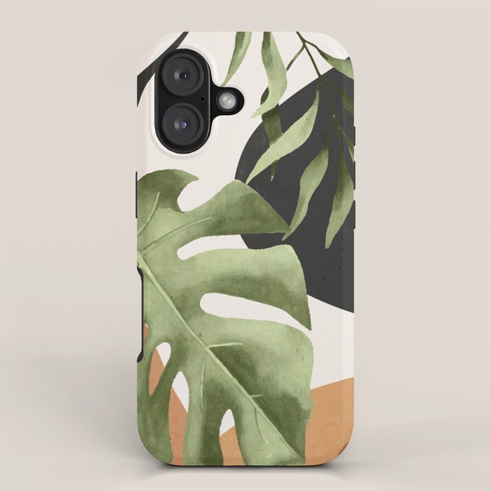 Abstract Art Tropical Leaves 23 iPhone Case Gallery Image 1