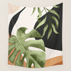 Abstract Art Tropical Leaves 23 Wall Tapestry Gallery Image 4