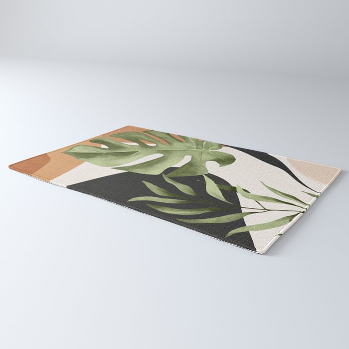 Abstract Art Tropical Leaves 23 Rug Gallery Image 3