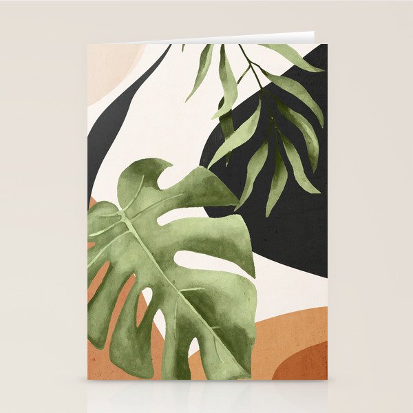 Abstract Art Tropical Leaves 23 Stationery Card Gallery Image 1