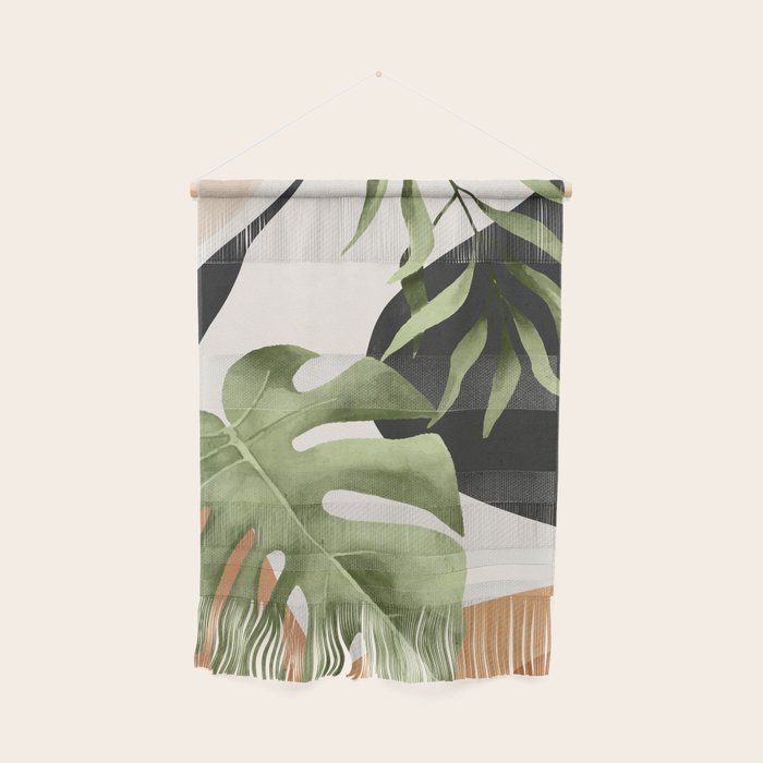 Abstract Art Tropical Leaves 23 Wall Hanging Gallery Image 1