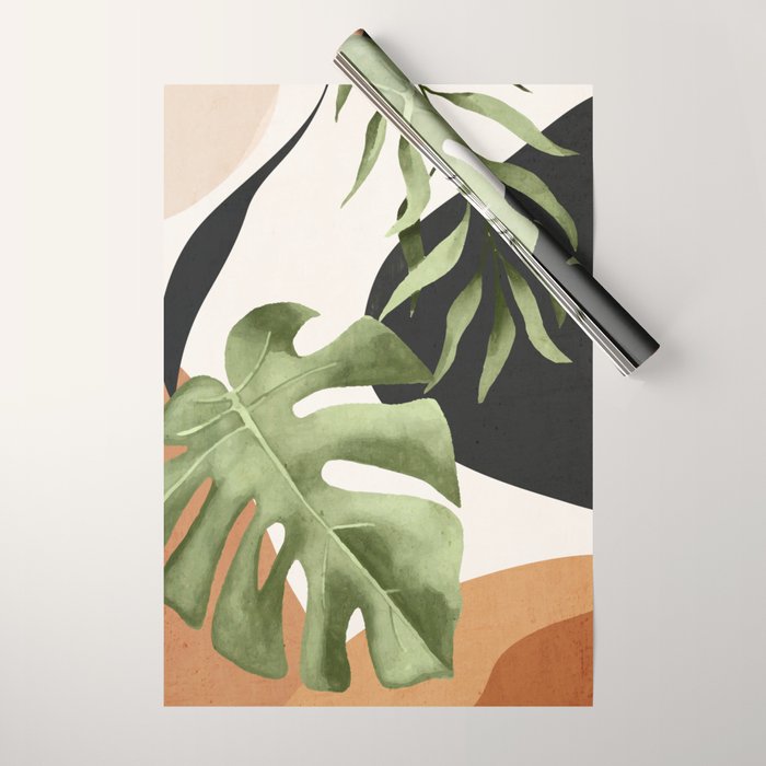 Abstract Art Tropical Leaves 23 Wrapping Paper Gallery Image 1