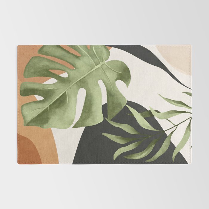 Abstract Art Tropical Leaves 23 Rug Gallery Image 2