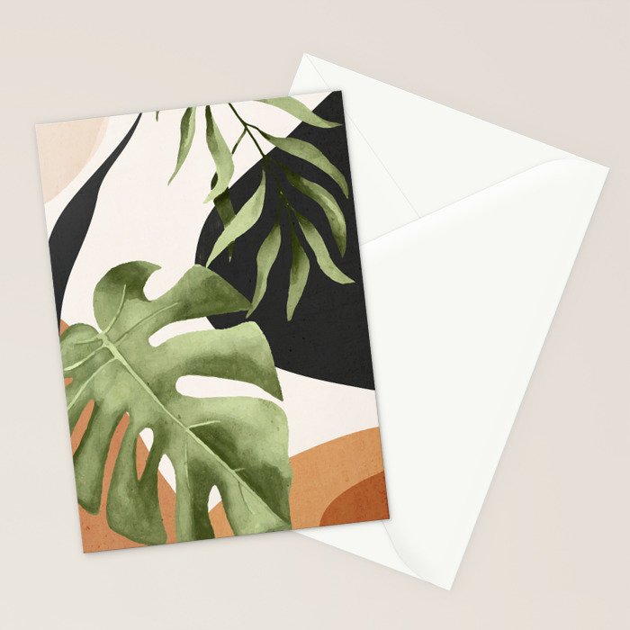 Abstract Art Tropical Leaves 23 Stationery Card Gallery Image 2