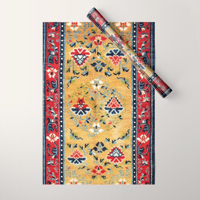 Shigatse Khaden South Tibetan Rug Print Wrapping Paper Gallery Image 1