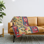 Shigatse Khaden South Tibetan Rug Print Throw Blanket Gallery Image 1