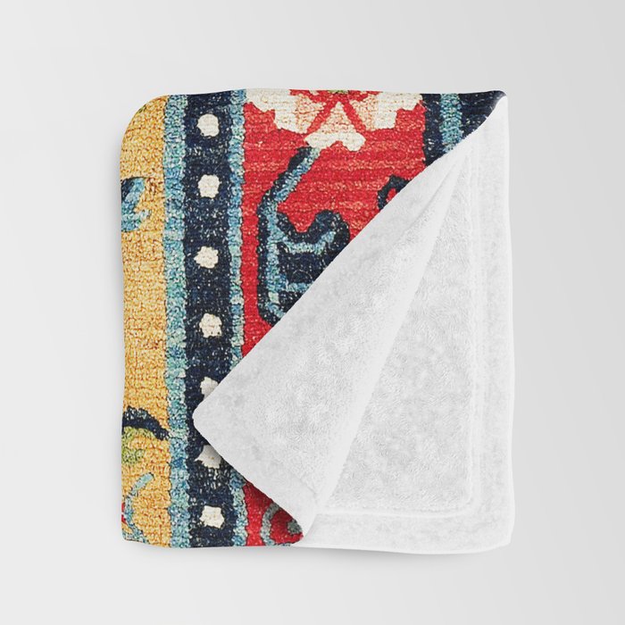 Shigatse Khaden South Tibetan Rug Print Throw Blanket Gallery Image 3