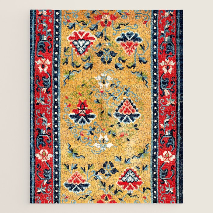 Shigatse Khaden South Tibetan Rug Print Jigsaw Puzzle Gallery Image 1