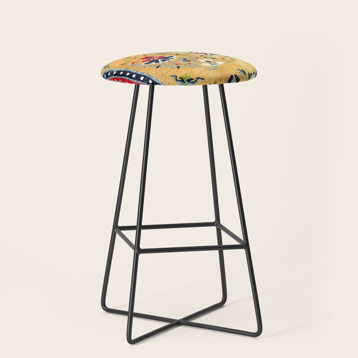 Shigatse Khaden South Tibetan Rug Print Stool Gallery Image 1