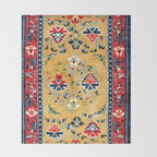 Shigatse Khaden South Tibetan Rug Print Throw Blanket Gallery Image 2