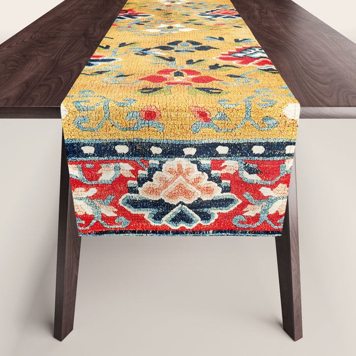 Shigatse Khaden South Tibetan Rug Print Table Runner Gallery Image 1