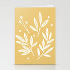 Botanic Pattern - White Yellow Stationery Card Gallery Image 2