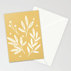 Botanic Pattern - White Yellow Stationery Card Gallery Image 2