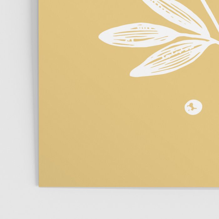 Botanic Pattern - White Yellow Poster Gallery Image 3