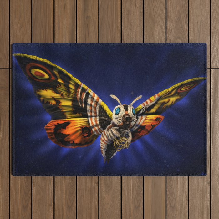 Mothra Queen of Monsters Outdoor Rug