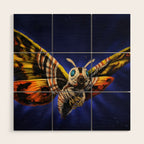 Mothra Queen of Monsters Wood Wall Art Gallery Image 1
