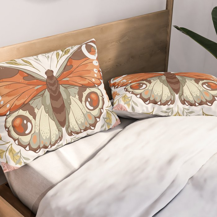 William Morris Inspired Butterfly Pillow Sham Gallery Image 2