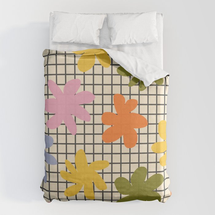 Playful Flowers #1 Duvet Cover Gallery Image 1