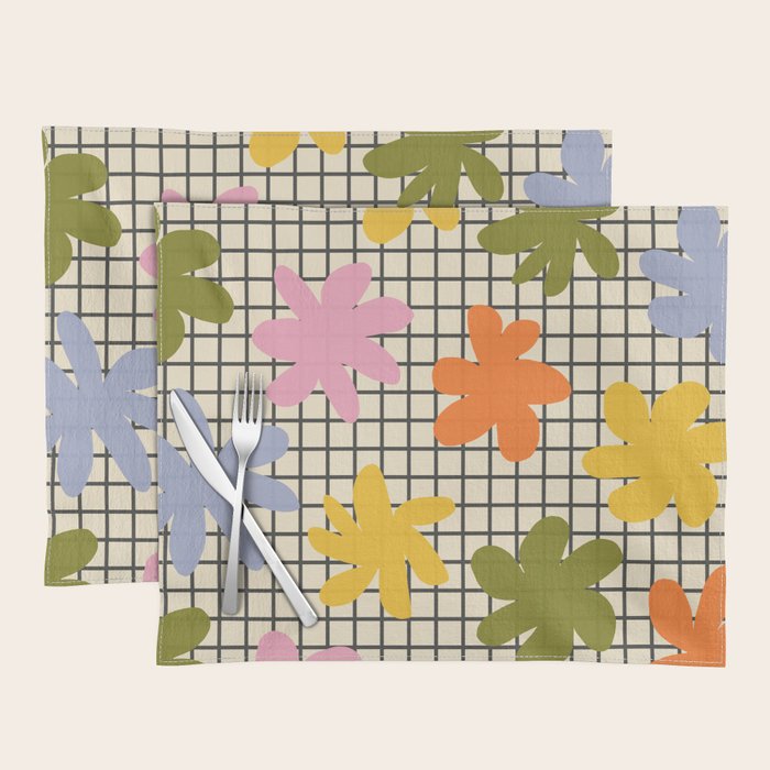 Playful Flowers #1 Placemat Gallery Image 1