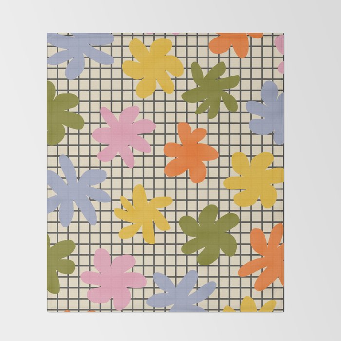 Playful Flowers #1 Throw Blanket Gallery Image 2