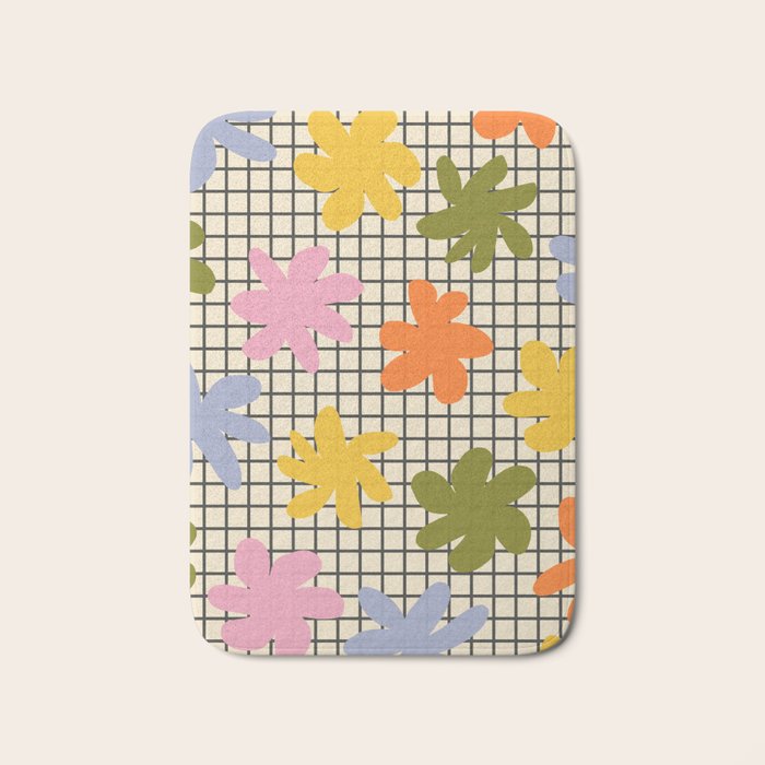 Playful Flowers #1 Bath Mat Gallery Image 1