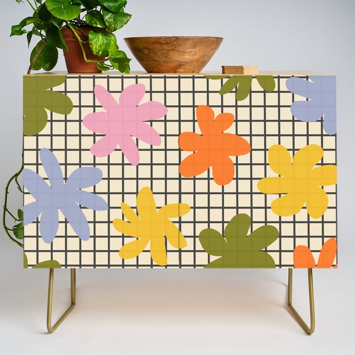 Playful Flowers #1 Credenza Gallery Image 1