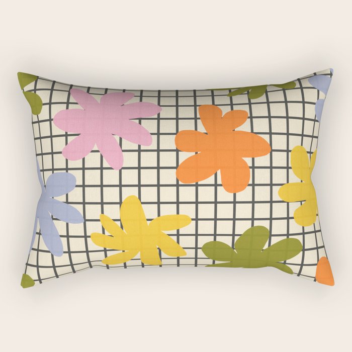 Playful Flowers #1 Rectangular Pillow Gallery Image 2