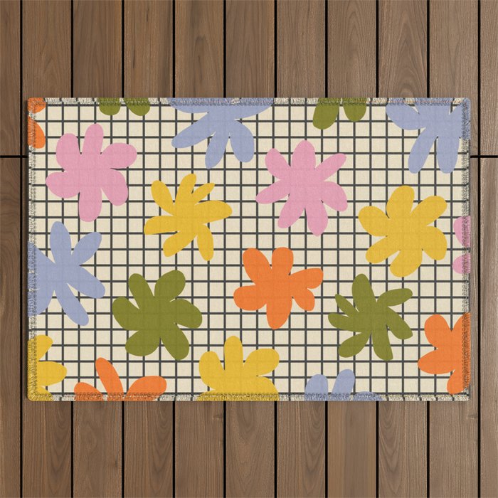 Playful Flowers #1 Outdoor Rug Gallery Image 1