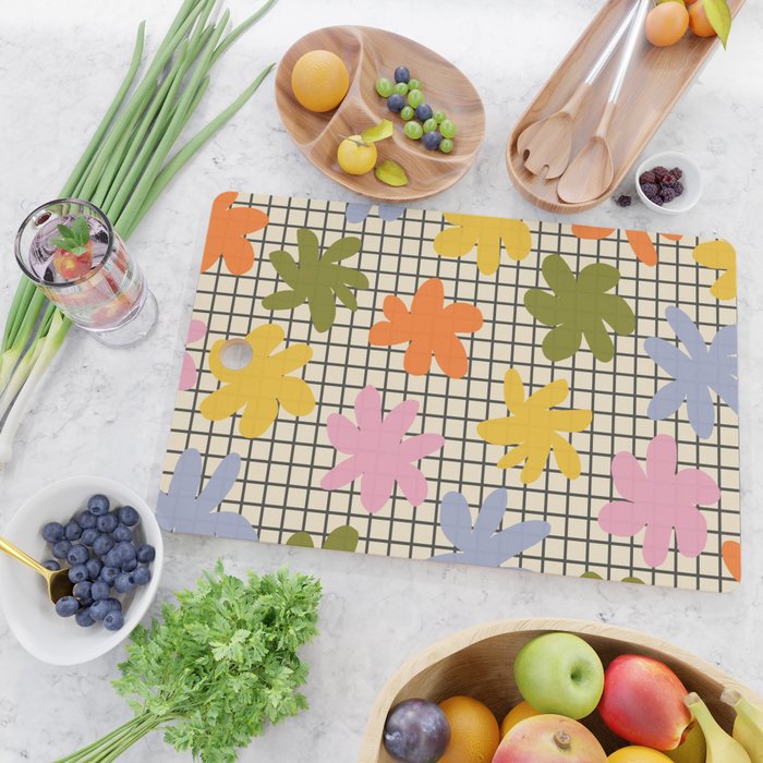 Playful Flowers #1 Cutting Board Gallery Image 2