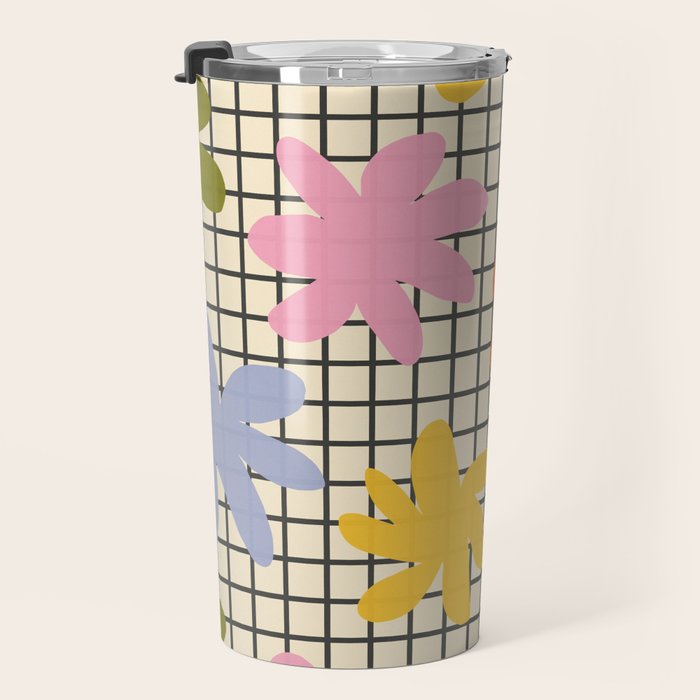 Playful Flowers #1 Travel Mug Gallery Image 3