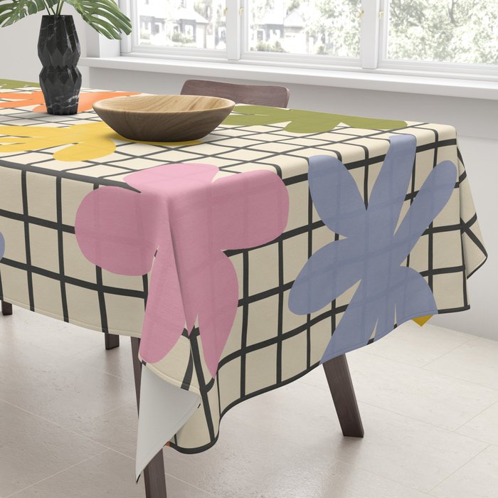 Playful Flowers #1 Tablecloth Gallery Image 3