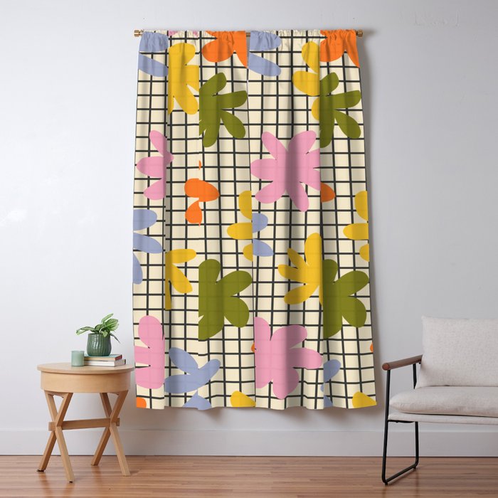 Playful Flowers #1 Window Curtain Gallery Image 5