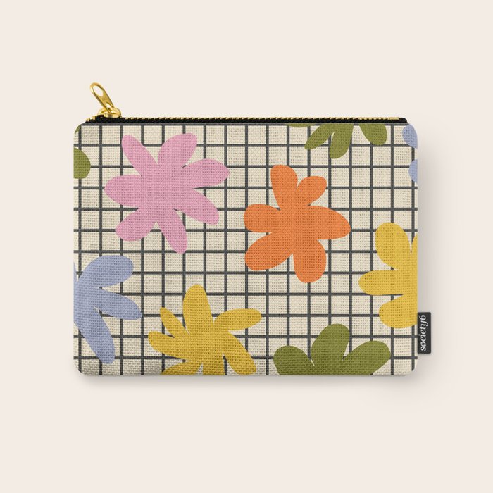 Playful Flowers #1 Carry All Pouch Gallery Image 1