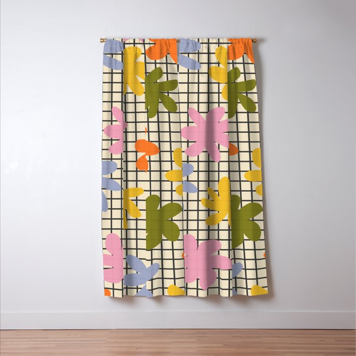 Playful Flowers #1 Window Curtain Gallery Image 3