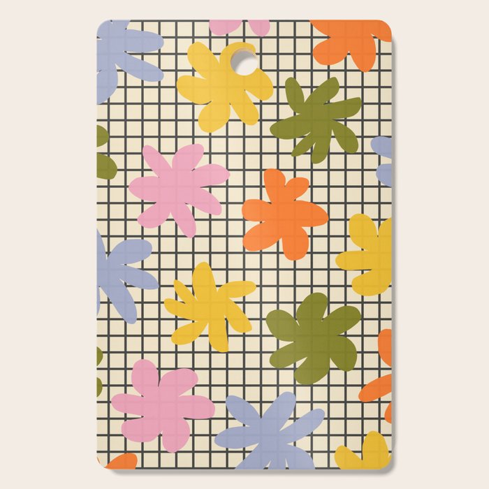 Playful Flowers #1 Cutting Board Gallery Image 1