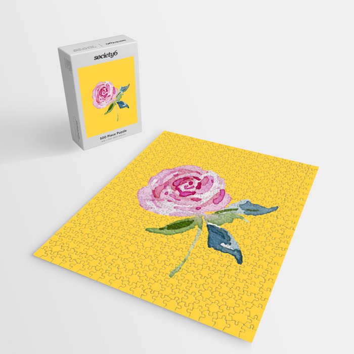 Watercolor Rose Jigsaw Puzzle Gallery Image 2