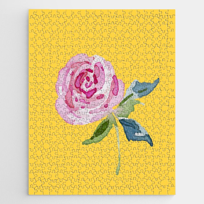 Watercolor Rose Jigsaw Puzzle Gallery Image 1