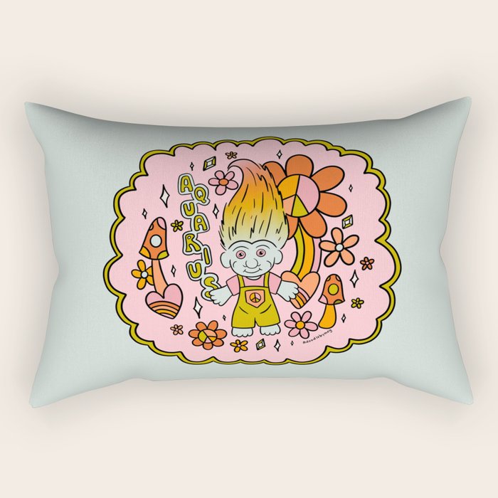 Aquarius Troll Rectangular Pillow Gallery Image 2