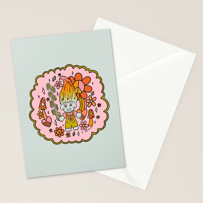 Aquarius Troll Stationery Card Gallery Image 2