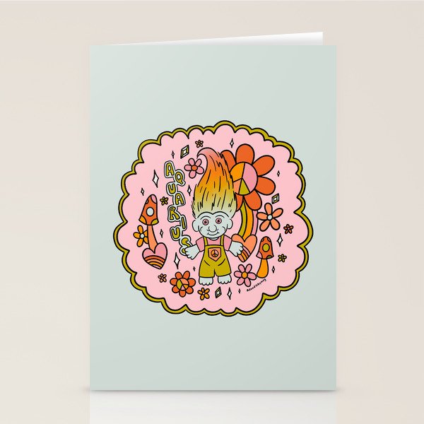 Aquarius Troll Stationery Card Gallery Image 1