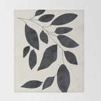 Abstract Art /Minimal Plant 139 Throw Blanket Gallery Image 2