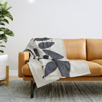 Abstract Art /Minimal Plant 139 Throw Blanket Gallery Image 1